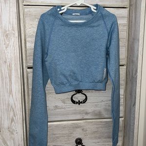 Gymshark Long Sleeve Crop Shirt - Size Small-Medium